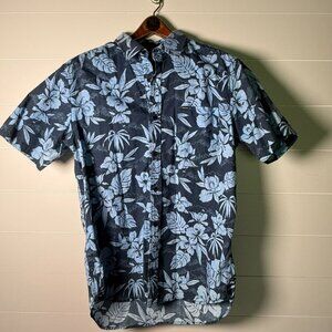 Hurley Men’s Large Hawaiian Short Sleeve Shirt. Blues Cotton Blend